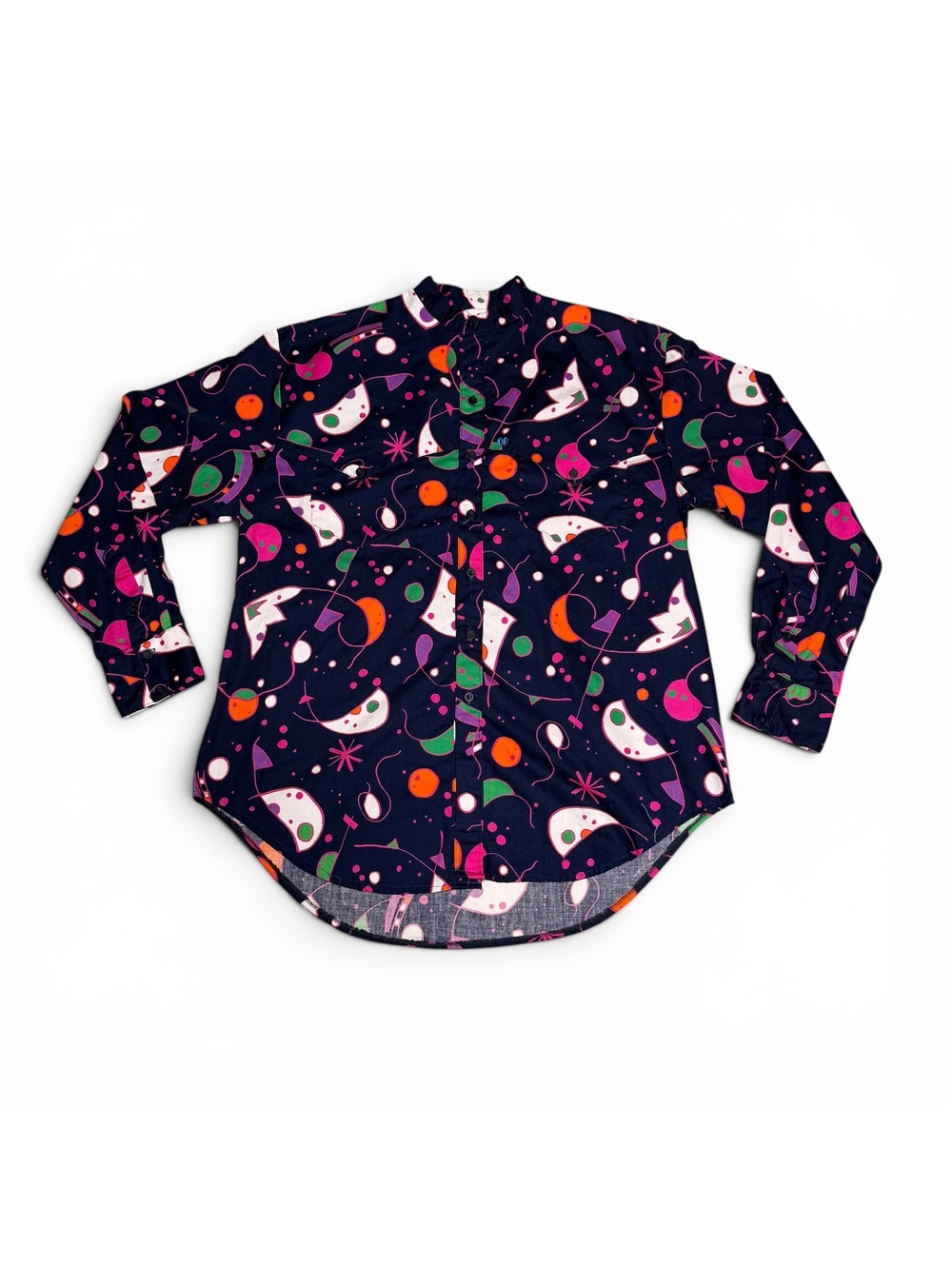 Vintage Abstract Print Button-Up Shirt X Large - Picture 1 of 4